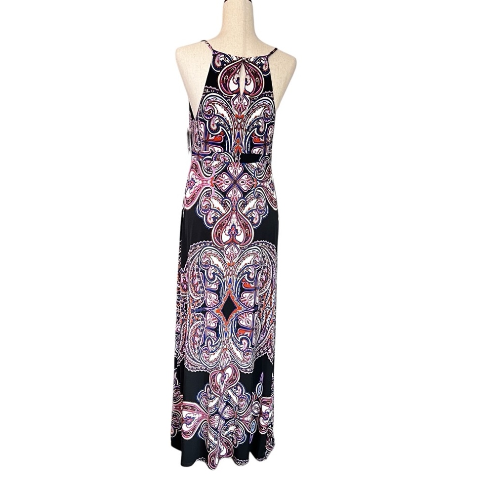 INC Strappy Maxi Dress. Black, Pink, Burgundy. Size M NWT #001 - Picture 2 of 8